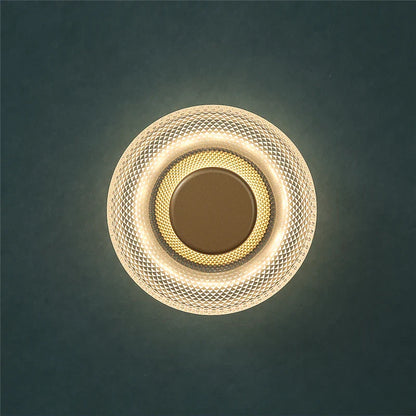 Lámpara de Pared de Vidrio Coloreado Moderna | Luz LED de Disco Texturizado