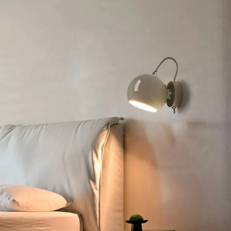 Lámpara de Pared Nordic Cream | Luz de Cúpula Ajustable
