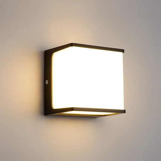Luz de Pared Exterior AeroCube | LED Moderno e Impermeable