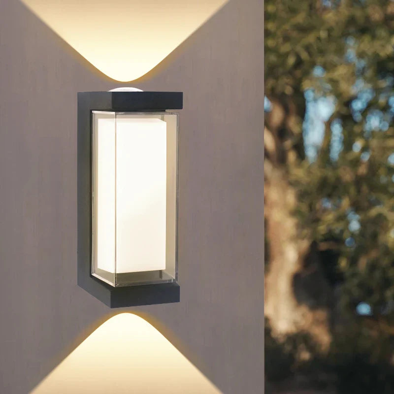 Lámpara de Pared LED Moderna | Aplique Exterior Impermeable con Luz Arriba y Abajo