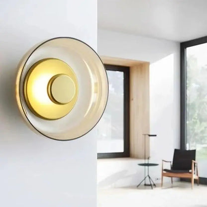 Aplique de Pared LED Nordic Glass | Lámpara de Pared Decorativa Redonda Moderna