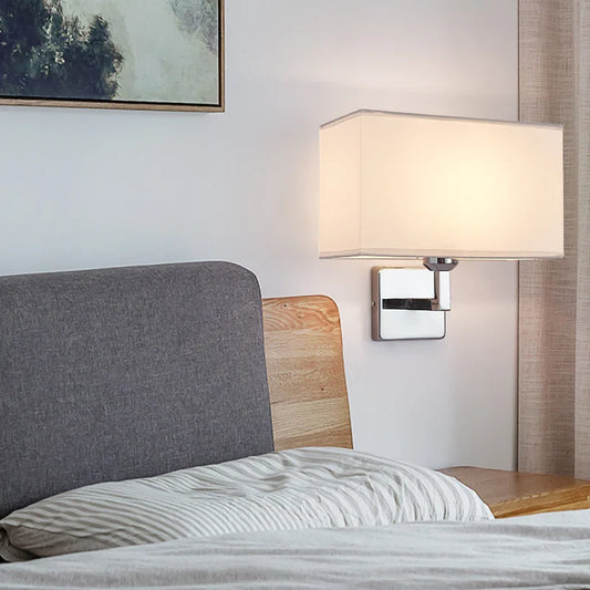 Lámpara de pared con luz de lectura | Aplique de pared para cabecera E27