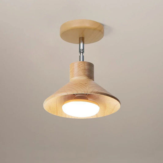 Lámpara de Techo NordicWood | Diseño Cónico de Madera Natural
