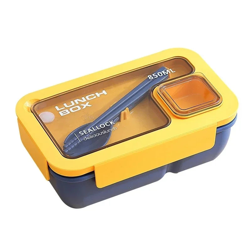 Caja BentoGo para Almuerzo | Bento portátil a prueba de fugas con cubiertos – Apto para microondas y lavavajillas