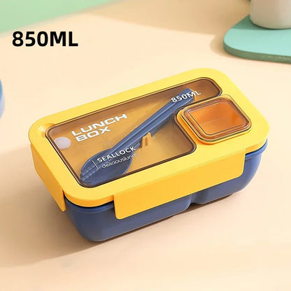 Caja BentoGo para Almuerzo | Bento portátil a prueba de fugas con cubiertos – Apto para microondas y lavavajillas
