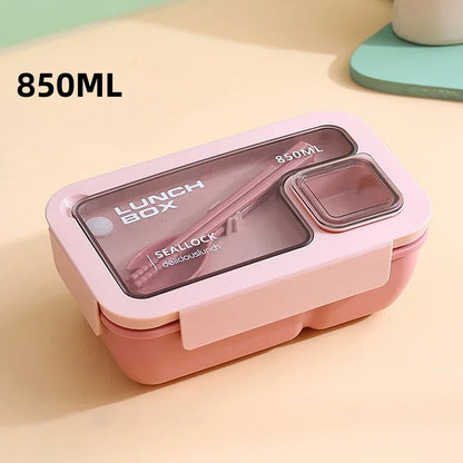 Caja BentoGo para Almuerzo | Bento portátil a prueba de fugas con cubiertos – Apto para microondas y lavavajillas