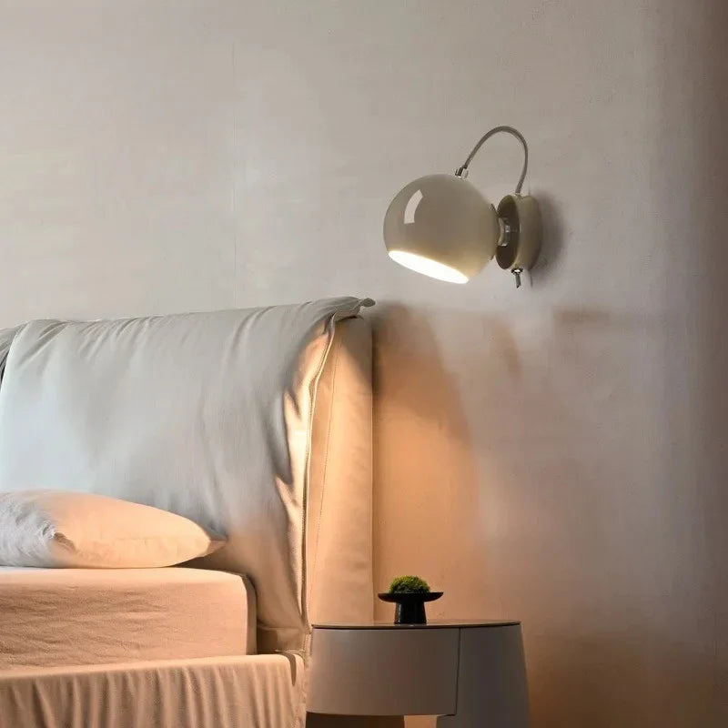 Lámpara de Pared Nordic Cream | Luz de Cúpula Ajustable