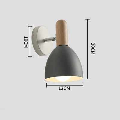 Lámpara de Pared de Madera Nórdica | Luz de Noche Ajustable