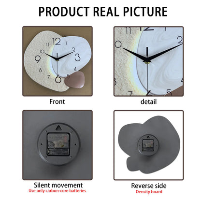 TempoStone | Reloj de Pared Moderno y Simple | Diseño Silencioso de Cuarzo