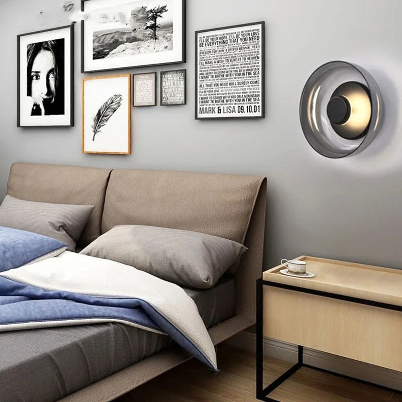 Aplique de Pared LED Nordic Glass | Lámpara de Pared Decorativa Redonda Moderna