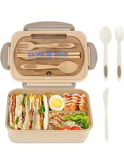 MealMate | Caja Bento para Almuerzo con Utensilios | 4 Compartimentos y Diseño Antiderrames