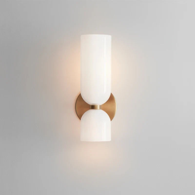 Lámpara de Pared de Cristal Nórdico | Diseño de Tubo Ahumado
