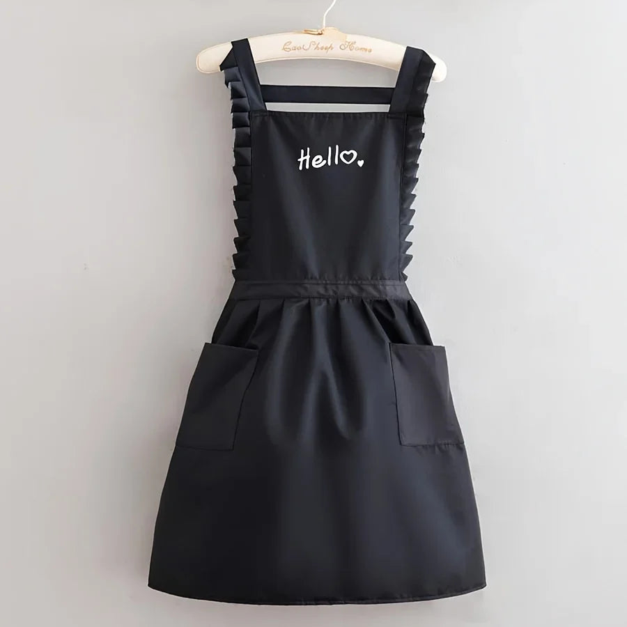 FloraBelle | Delantal Impermeable Estilo Princesa | Uniforme de Trabajo Floral