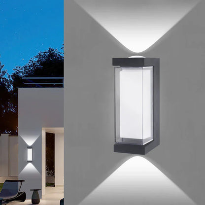 Lámpara de Pared LED Moderna | Aplique Exterior Impermeable con Luz Arriba y Abajo