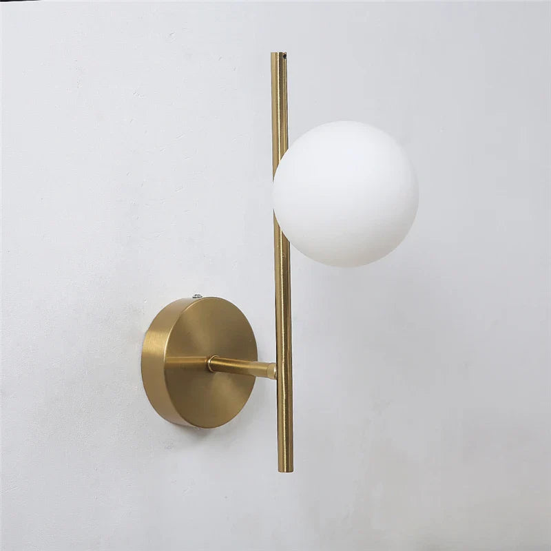Lámpara de Pared Astra | Diseño Moderno Doble Globo en Oro