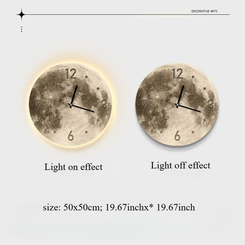 Reloj de Pared LED Lunar | Diseño de Luna Iluminada