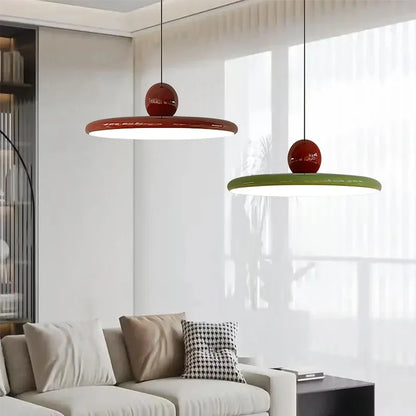 Lámpara Colgante Platillo Volador Nórdico | Lámpara de Techo LED Estilo Crema