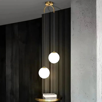 Lámpara Colgante Luna | Diseño Nórdico Moderno de Globo de Vidrio