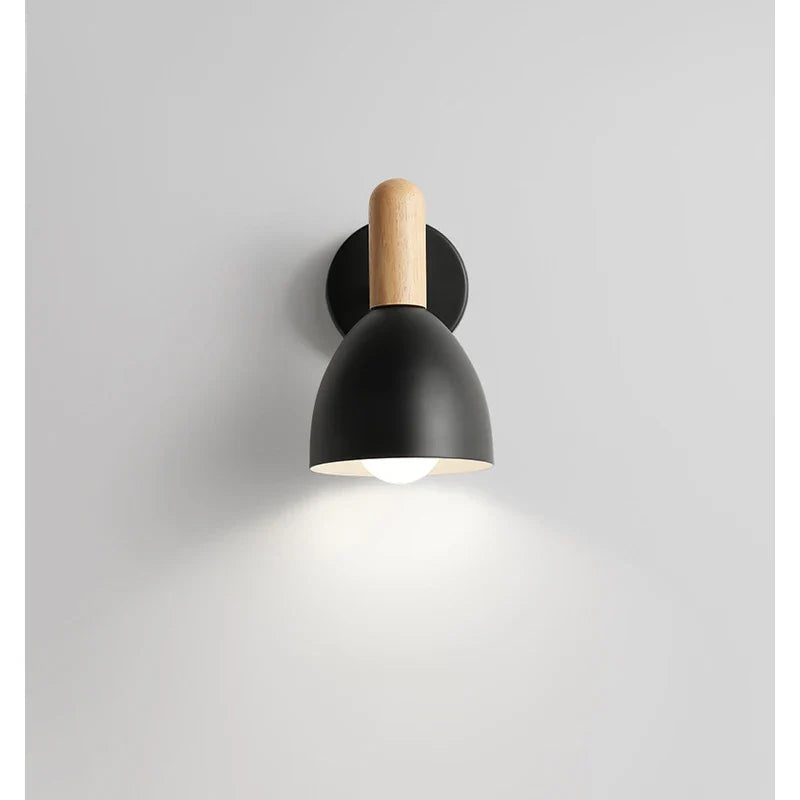 Lámpara de Pared de Madera Nórdica | Luz de Noche Ajustable