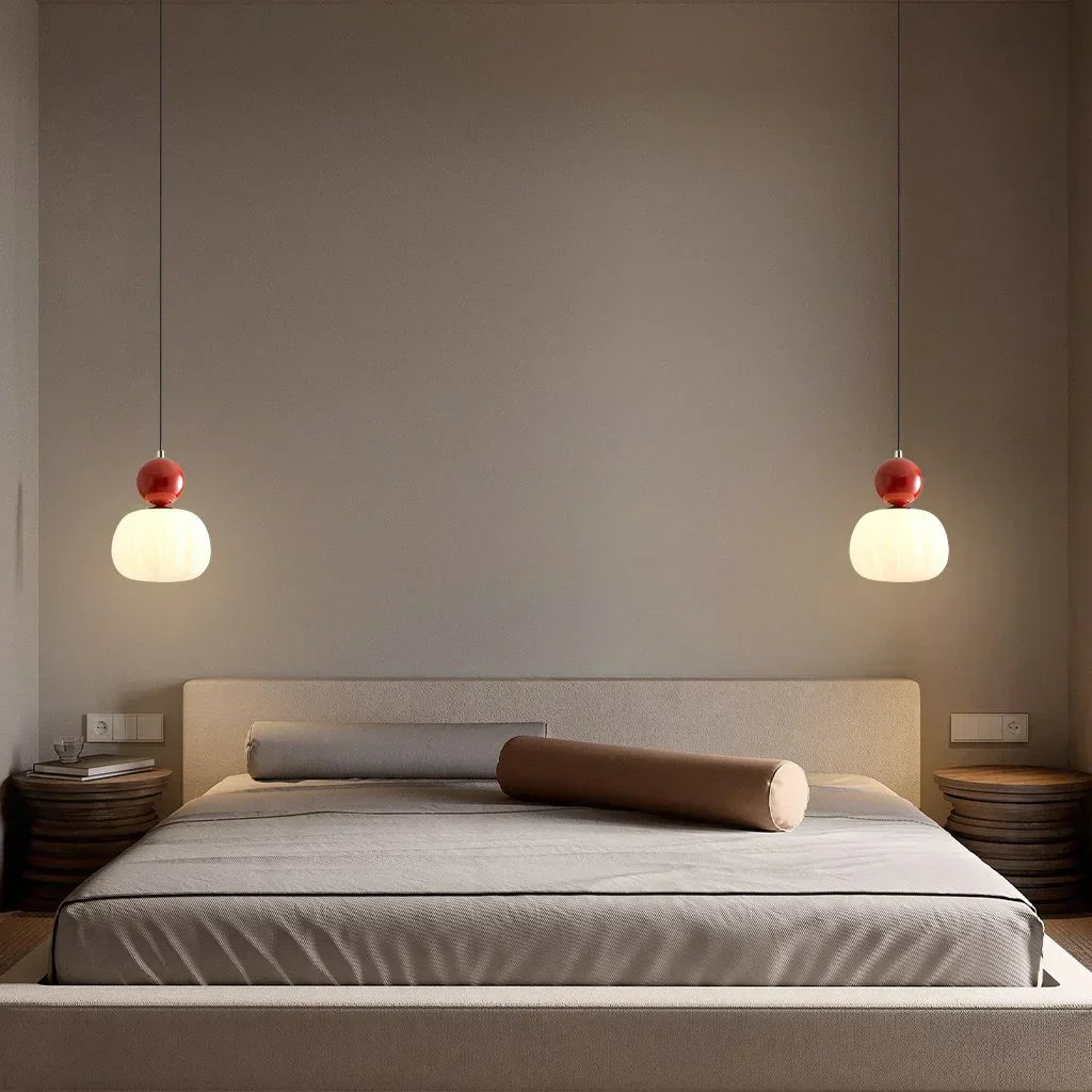 Lámpara Colgante de Calabaza Nórdica | Lámpara de Techo LED Moderna