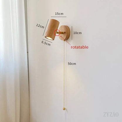 Lámpara de Pared Arlo | Foco LED Retro Nogal
