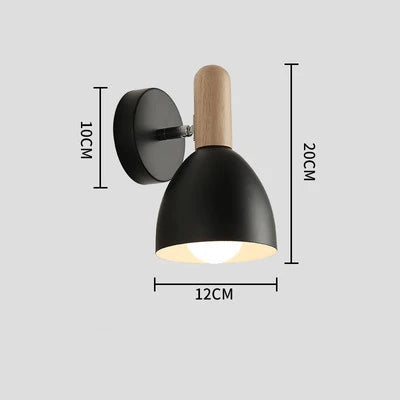 Lámpara de Pared de Madera Nórdica | Luz de Noche Ajustable