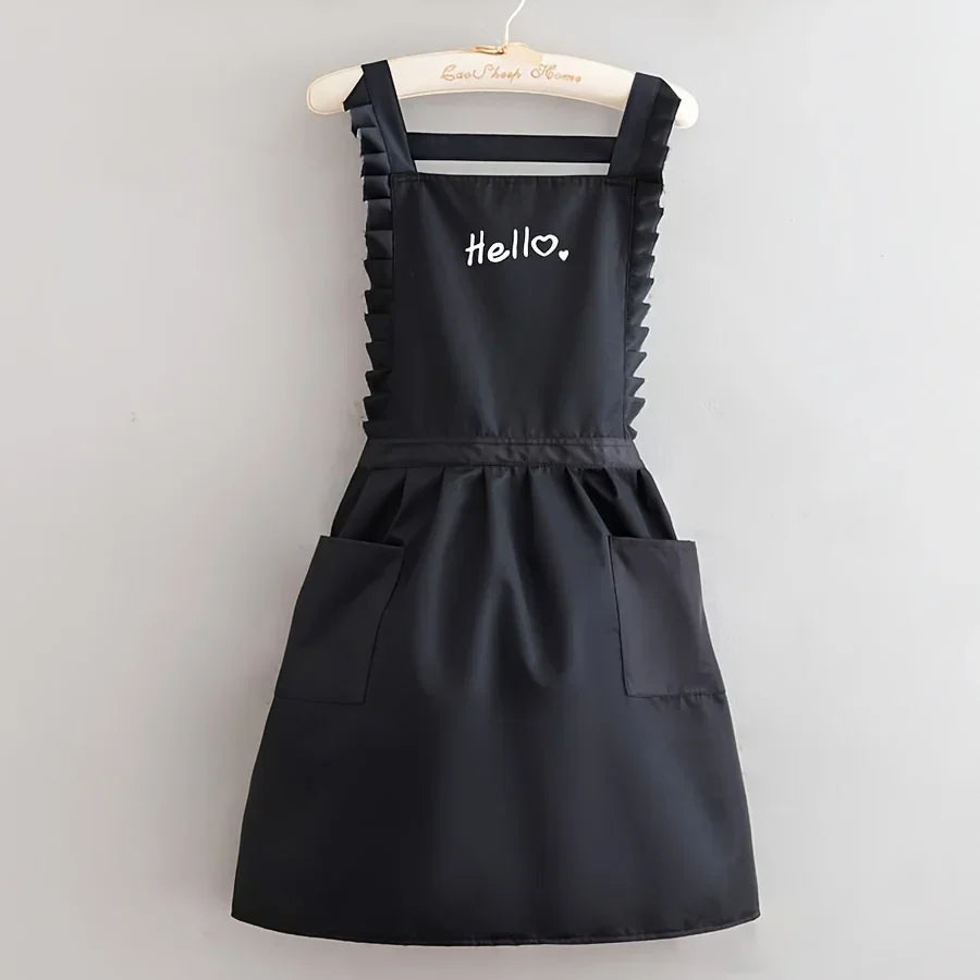 FloraBelle | Delantal Impermeable Estilo Princesa | Uniforme de Trabajo Floral