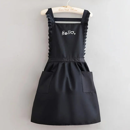 FloraBelle | Delantal Impermeable Estilo Princesa | Uniforme de Trabajo Floral