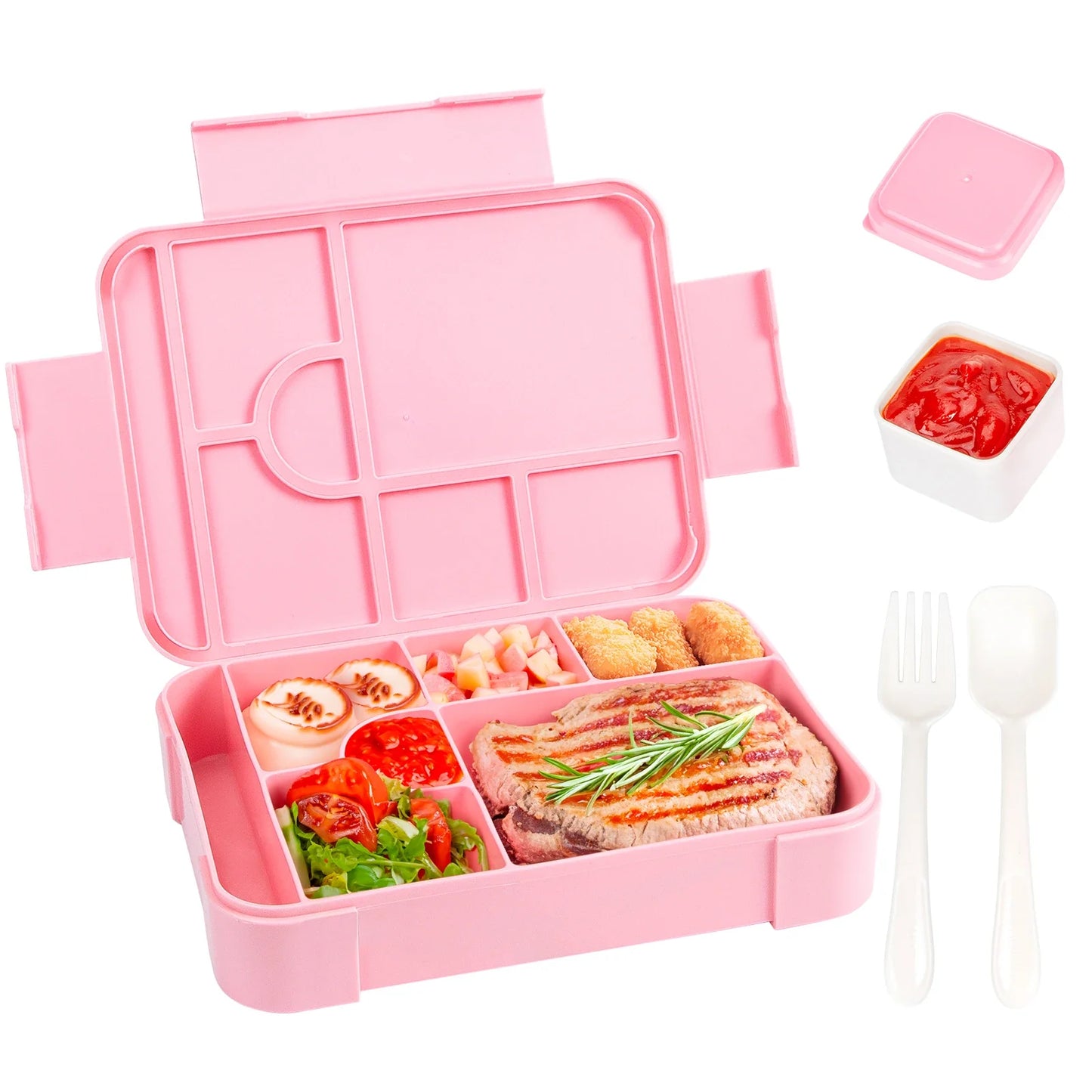 BentoMax | Fiambrera Bento de Gran Capacidad 1330ml a Prueba de Fugas – Contenedor de Comida Portátil y para Microondas