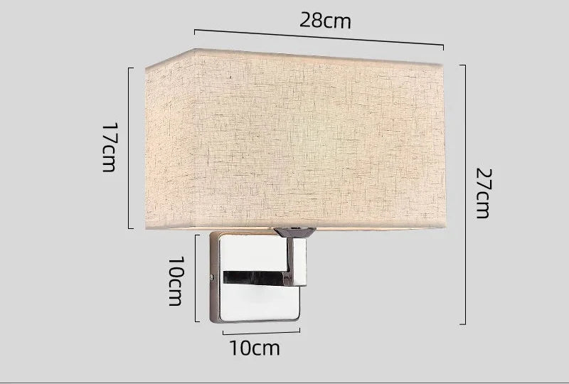 Lámpara de pared con luz de lectura | Aplique de pared para cabecera E27