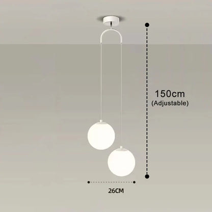 Lámpara Colgante Luna | Diseño Nórdico Moderno de Globo de Vidrio