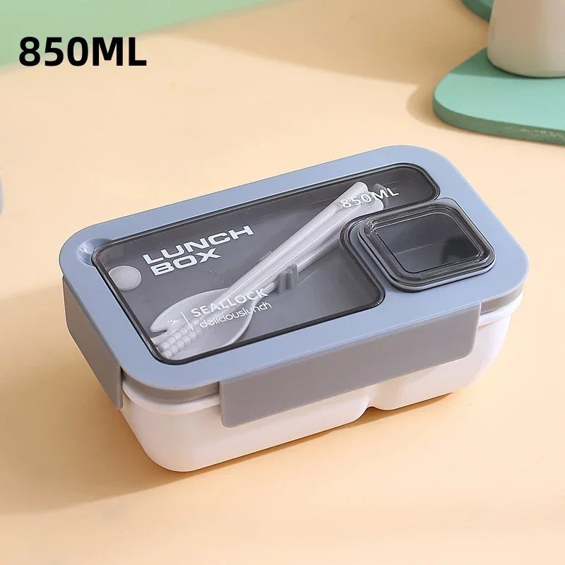 Caja BentoGo para Almuerzo | Bento portátil a prueba de fugas con cubiertos – Apto para microondas y lavavajillas
