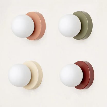 Lámpara de Pared LED Macaron | Aplique Moderno de Vidrio de Colores