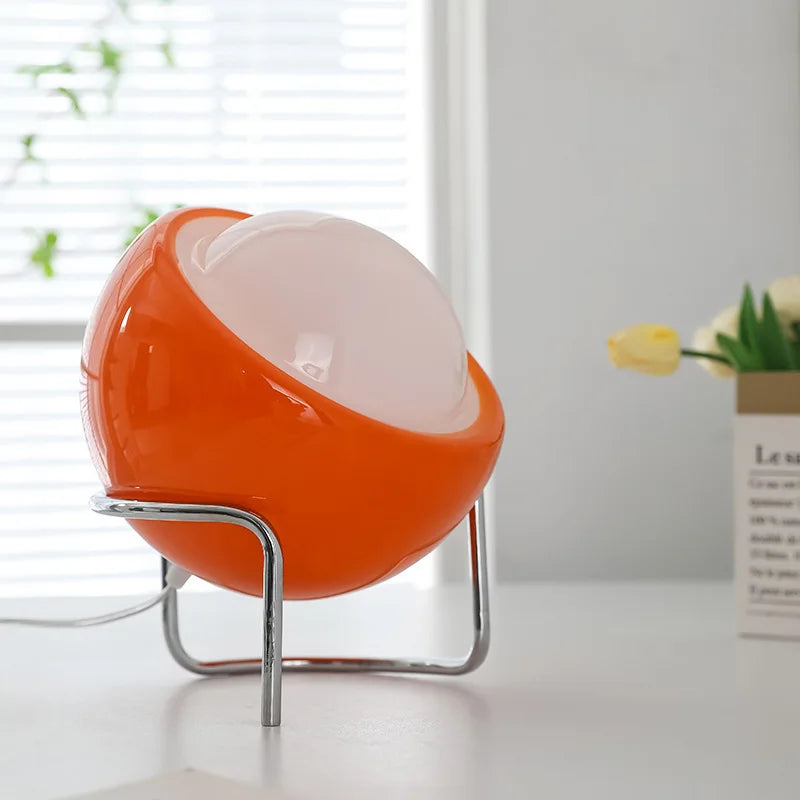 Lámpara de mesa de vidrio Bauhaus | Diseño nórdico retro