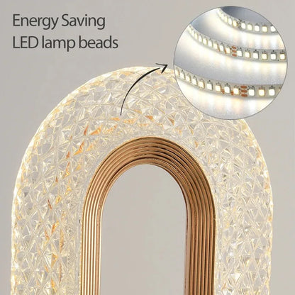 Stellora | Lámpara nocturna LED de cristal 3D | Lámpara recargable con atenuación táctil