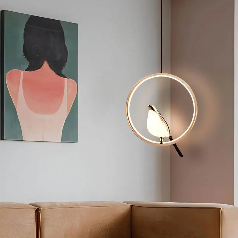 Lámpara Colgante Urraca | Diseño Nórdico de Pájaro LED