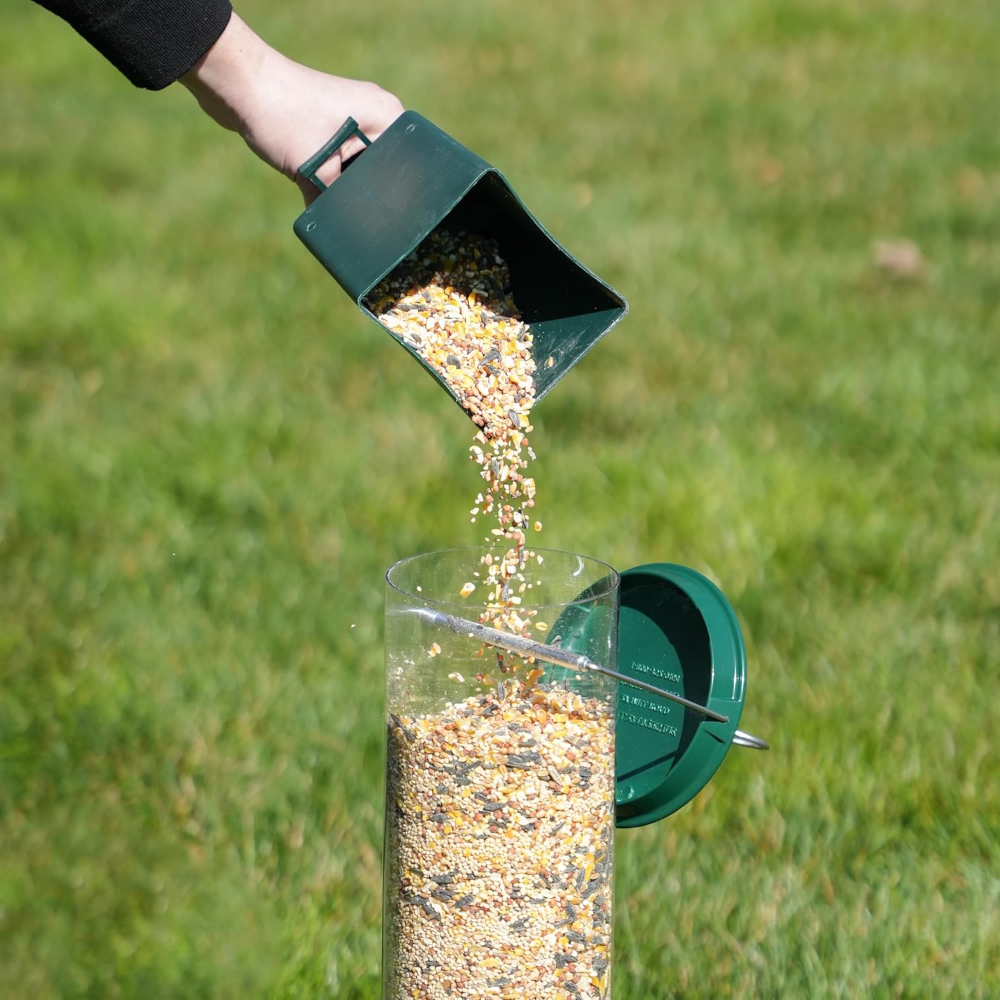 Comedero para Pájaros de Metal a Prueba de Ardillas Colgante para Exterior y Jardín en Tubo