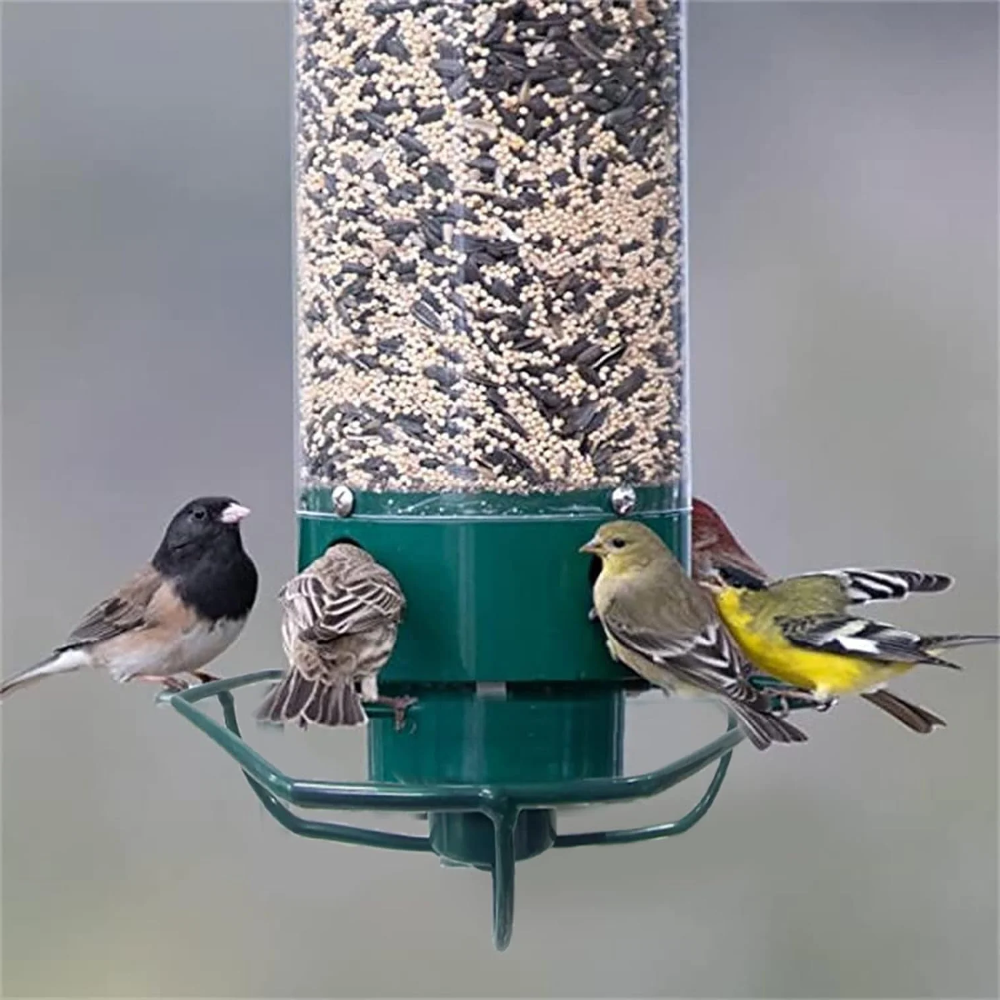 Comedero para Pájaros de Metal a Prueba de Ardillas Colgante para Exterior y Jardín en Tubo