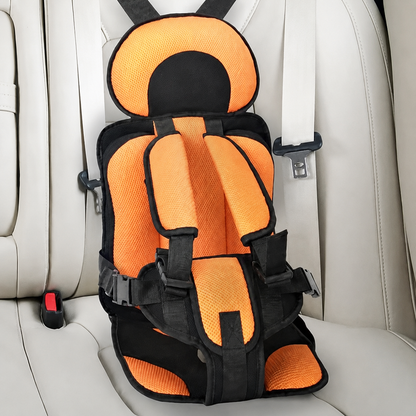 Asiento de coche de viaje con arnés de seguridad de 5 puntos acolchado y portátil