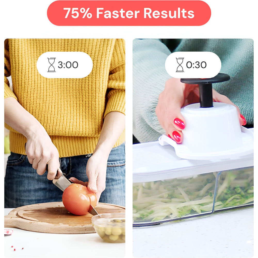 Set manual de cortador para preparar alimentos y picar verduras