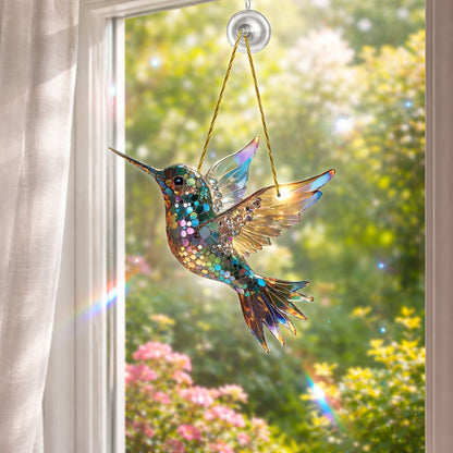 Arte de pared Atrapasol de ventana Colibrí Decoración colgante