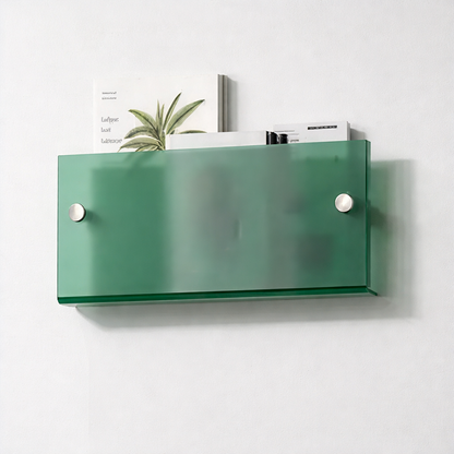 Estante de Pared Acrílico Flotante para Exhibición y Organización de Revistas