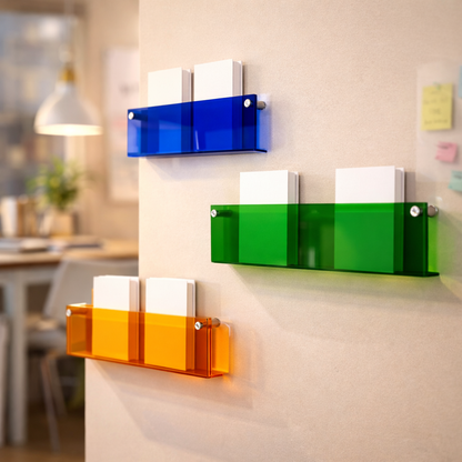 Estante de Pared Acrílico Flotante para Exhibición y Organización de Revistas