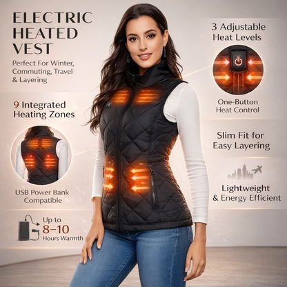 Chaleco Calefactable Mujer Eléctrico Invierno Exterior