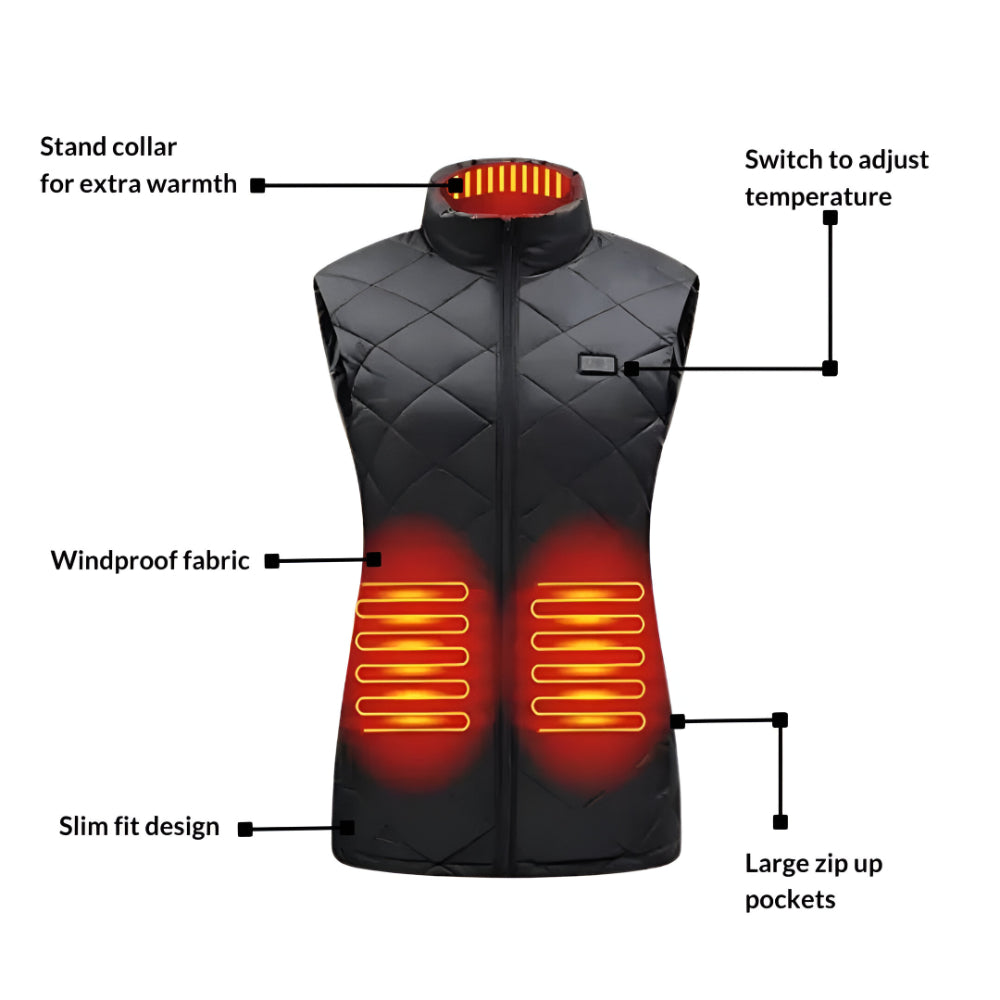Chaleco Calefactable Mujer Eléctrico Invierno Exterior