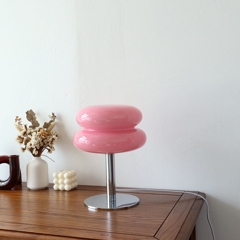 Lámpara de mesa de vidrio de diseñador italiano | Luz de acento moderna con estilo retro