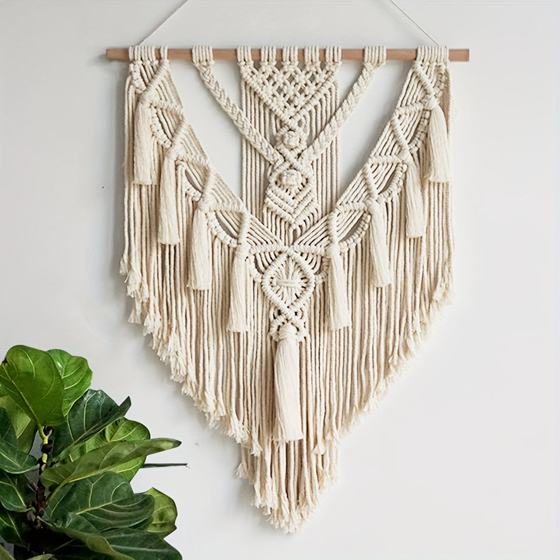 Colgante de Pared Bohemio de Macramé | Tapiz Tejido a Mano