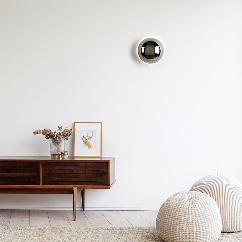 Lámpara de Pared Bauhaus Eclipse | Luz de Arte Moderna con Acabado Dorado
