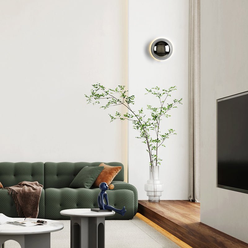 Lámpara de Pared Bauhaus Eclipse | Luz de Arte Moderna con Acabado Dorado