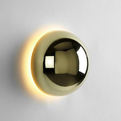 Lámpara de Pared Bauhaus Eclipse | Luz de Arte Moderna con Acabado Dorado